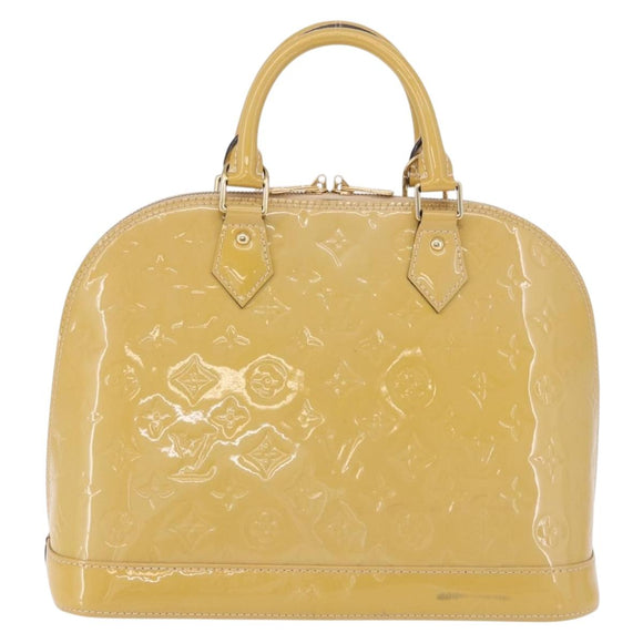 LOUIS VUITTON Monogram Vernis Alma PM Hand Bag Galet LV Auth 192614