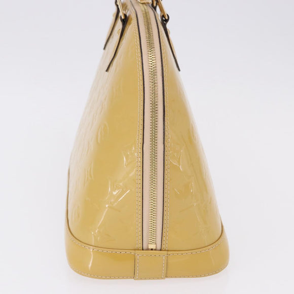 LOUIS VUITTON Monogram Vernis Alma PM Hand Bag Galet LV Auth 192614