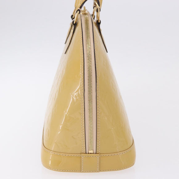 LOUIS VUITTON Monogram Vernis Alma PM Hand Bag Galet LV Auth 192614