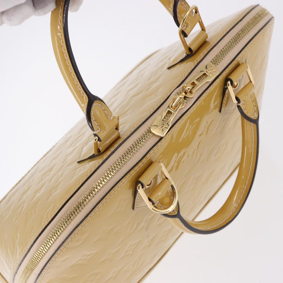 LOUIS VUITTON Monogram Vernis Alma PM Hand Bag Galet LV Auth 192614