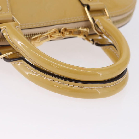 LOUIS VUITTON Monogram Vernis Alma PM Hand Bag Galet LV Auth 192614