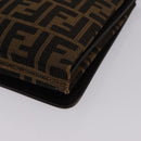 FENDI Zucca Canvas Shoulder Bag Brown Gold Auth 192615-16