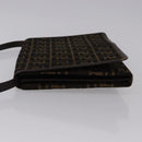 FENDI Zucca Canvas Shoulder Bag Brown Gold Auth 192615-4