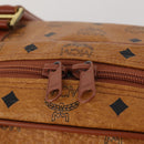 MCM Logogram Vicetos Boston Bag PVC Leather 2way Brown Gold Auth 192616A-18