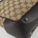 GUCCI GG Canvas Bamboo Hand Bag Beige Silver 112526 Auth 192617A-14