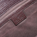 GUCCI GG Canvas Bamboo Hand Bag Beige Silver 112526 Auth 192617A-10