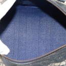GUCCI GG Supreme Sherry Line Boston Bag PVC Navy Gold Auth 192619-16