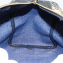 GUCCI GG Supreme Sherry Line Boston Bag PVC Navy Gold Auth 192619-17