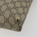 GUCCI GG Supreme Web Sherry Line Shoulder Bag Beige Silver 337111 Auth 192620-10