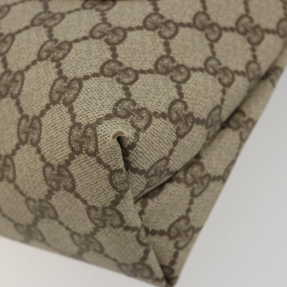 GUCCI GG Supreme Web Sherry Line Bag PVC Beige Gold 002 58 6487 Auth 192622A