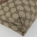 GUCCI GG Supreme Web Sherry Line Bag PVC Beige Gold 002 58 6487 Auth 192622A-11