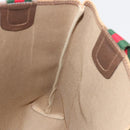 GUCCI GG Supreme Web Sherry Line Bag PVC Beige Gold 002 58 6487 Auth 192622A-17