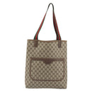 GUCCI GG Supreme Web Sherry Line Bag PVC Beige Gold 002 58 6487 Auth 192622A-2