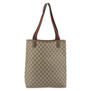 GUCCI GG Supreme Web Sherry Line Bag PVC Beige Gold 002 58 6487 Auth 192622A-3