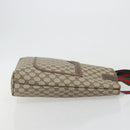 GUCCI GG Supreme Web Sherry Line Bag PVC Beige Gold 002 58 6487 Auth 192622A-4