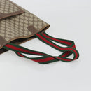 GUCCI GG Supreme Web Sherry Line Bag PVC Beige Gold 002 58 6487 Auth 192622A-7
