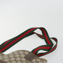 GUCCI GG Supreme Web Sherry Line Bag PVC Beige Gold 002 58 6487 Auth 192622A-8