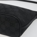 GUCCI GG Canvas Accessory Pouch Black Silver 07198 Auth 192624A-10