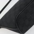 GUCCI GG Canvas Accessory Pouch Black Silver 07198 Auth 192624A-11