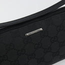 GUCCI GG Canvas Accessory Pouch Black Silver 07198 Auth 192624A-14