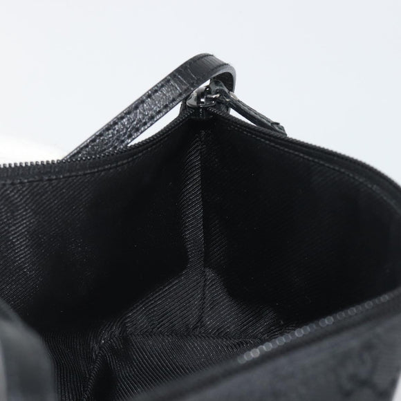 GUCCI GG Canvas Accessory Pouch Black Silver 07198 Auth 192624A