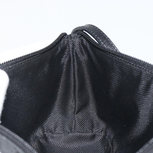 GUCCI GG Canvas Accessory Pouch Black Silver 07198 Auth 192624A