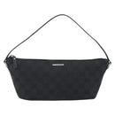 GUCCI GG Canvas Accessory Pouch Black Silver 07198 Auth 192624A-2