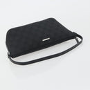 GUCCI GG Canvas Accessory Pouch Black Silver 07198 Auth 192624A-7