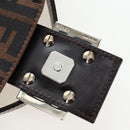 FENDI Zucca Canvas Mamma Baguette Shoulder Bag Brown Black Auth 192625SAM-9