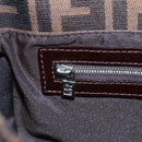 FENDI Zucca Canvas Mamma Baguette Shoulder Bag Brown Black Auth 192625SAM-24