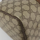 GUCCI GG Supreme Web Sherry Line Hand Bag PVC Beige Gold 98 02 007 Auth 192627-15