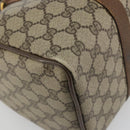 GUCCI GG Supreme Web Sherry Line Hand Bag PVC Beige Gold 98 02 007 Auth 192627-17