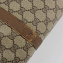 GUCCI GG Supreme Web Sherry Line Hand Bag PVC Beige Gold 98 02 007 Auth 192627-9