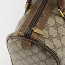 GUCCI GG Supreme Web Sherry Line Hand Bag PVC Beige Gold 98 02 007 Auth 192627-19