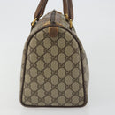 GUCCI GG Supreme Web Sherry Line Hand Bag PVC Beige Gold 98 02 007 Auth 192627-4