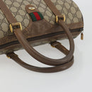GUCCI GG Supreme Web Sherry Line Hand Bag PVC Beige Gold 98 02 007 Auth 192627-7