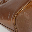 LOUIS VUITTON Monogram Vernis Houston Hand Bag Bronze M91122 LV Auth 192628-13