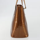 LOUIS VUITTON Monogram Vernis Houston Hand Bag Bronze M91122 LV Auth 192628-4