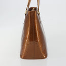 LOUIS VUITTON Monogram Vernis Houston Hand Bag Bronze M91122 LV Auth 192628-5