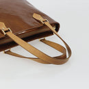 LOUIS VUITTON Monogram Vernis Houston Hand Bag Bronze M91122 LV Auth 192628-7