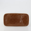 LOUIS VUITTON Monogram Vernis Houston Hand Bag Bronze M91122 LV Auth 192628-9