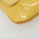 LOUIS VUITTON Monogram Vernis Thompson Street Bag Lime Yellow M91071 Auth 192632-16