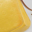 LOUIS VUITTON Monogram Vernis Thompson Street Bag Lime Yellow M91071 Auth 192632-9