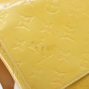 LOUIS VUITTON Monogram Vernis Thompson Street Bag Lime Yellow M91071 Auth 192632-10