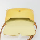 LOUIS VUITTON Monogram Vernis Thompson Street Bag Lime Yellow M91071 Auth 192632-19