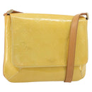 LOUIS VUITTON Monogram Vernis Thompson Street Bag Lime Yellow M91071 Auth 192632-1