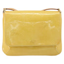 LOUIS VUITTON Monogram Vernis Thompson Street Bag Lime Yellow M91071 Auth 192632-13