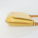 LOUIS VUITTON Monogram Vernis Thompson Street Bag Lime Yellow M91071 Auth 192632-3