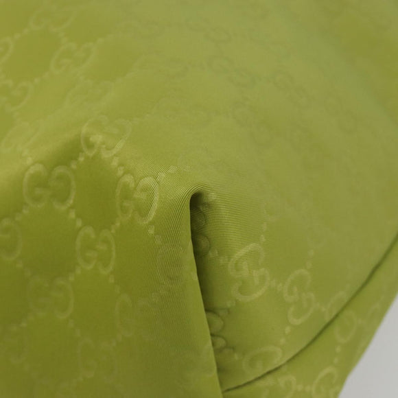 GUCCI GG Canvas Guccissima Tote Bag Nylon Green 295252 Auth 192643