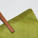 GUCCI GG Canvas Guccissima Tote Bag Nylon Green 295252 Auth 192643-9